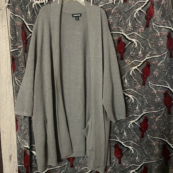 Lands End size 3x duster cardigan withh pockets no zipper or button closure - Picture 5 of 5